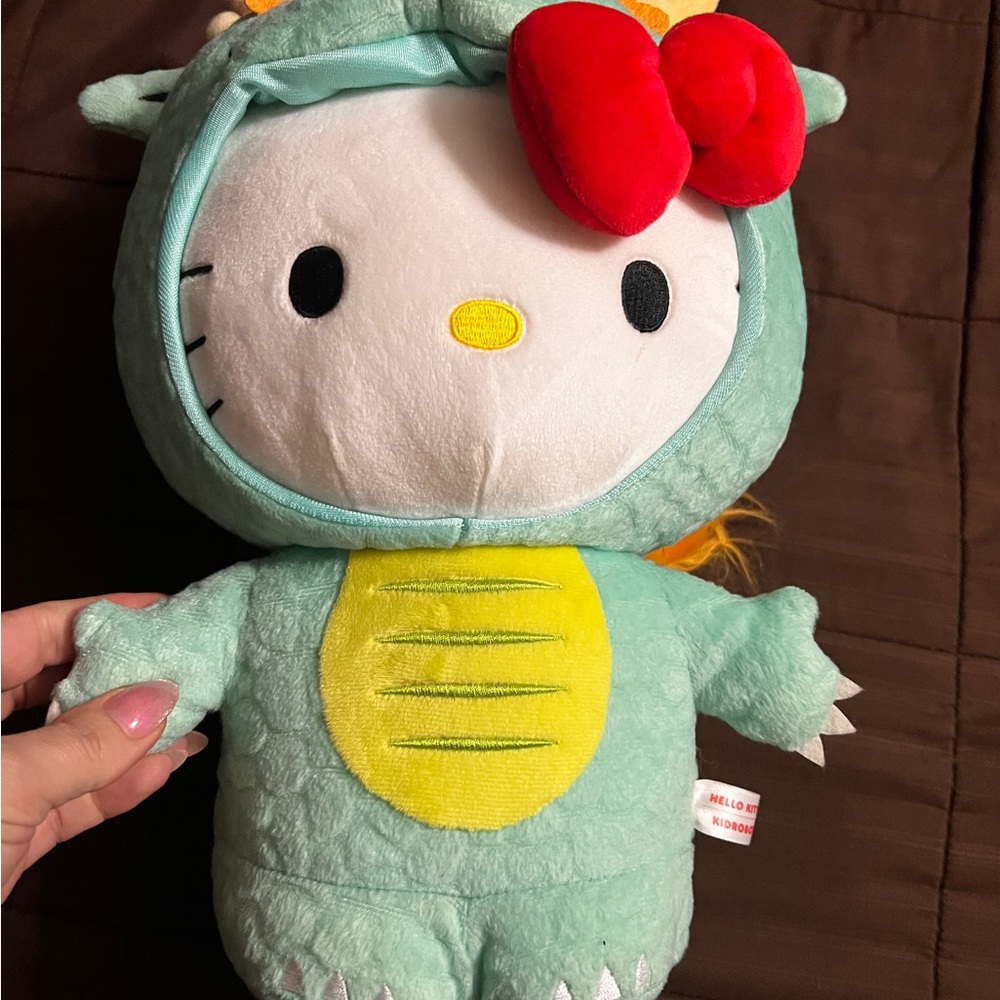 Hello Kitty Plush Dinosaur Costume - Green and Red